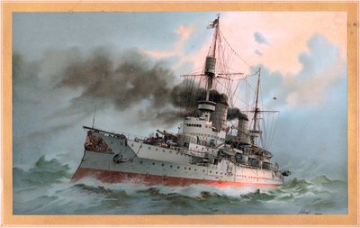 Nave da linea S.M. Kaiser Friedrich III da Hugo Graf